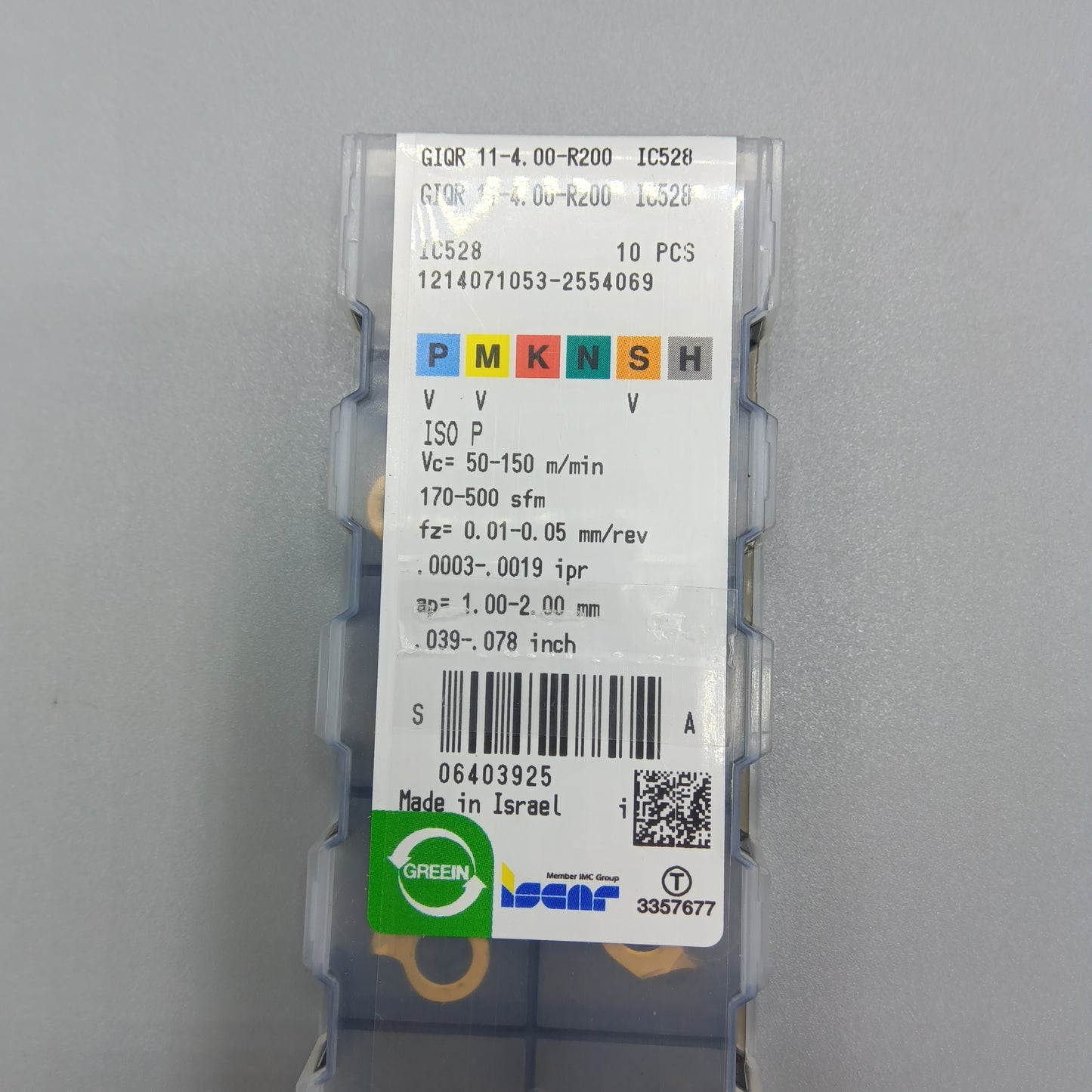 ISCAR GIQR11-4.00 R200 IC528 Insert