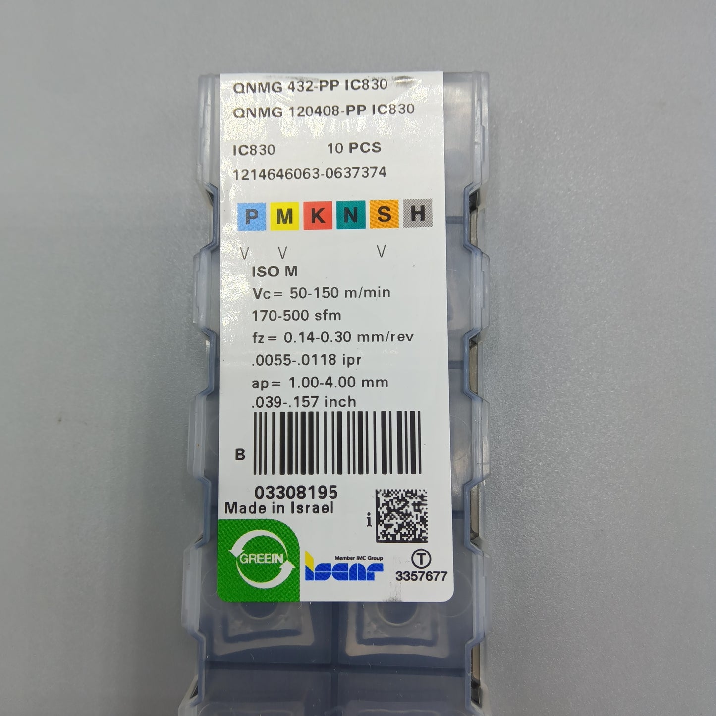 ISCAR QNMG 120408-PP IC830 车削刀片