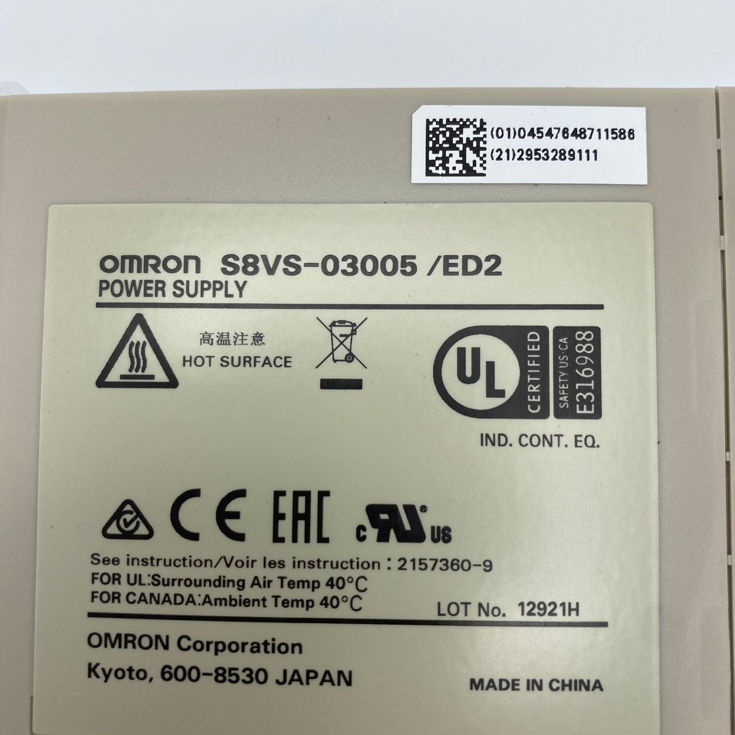 OMRON S8VS-03005 Switching power supply power supply Power Supply unit