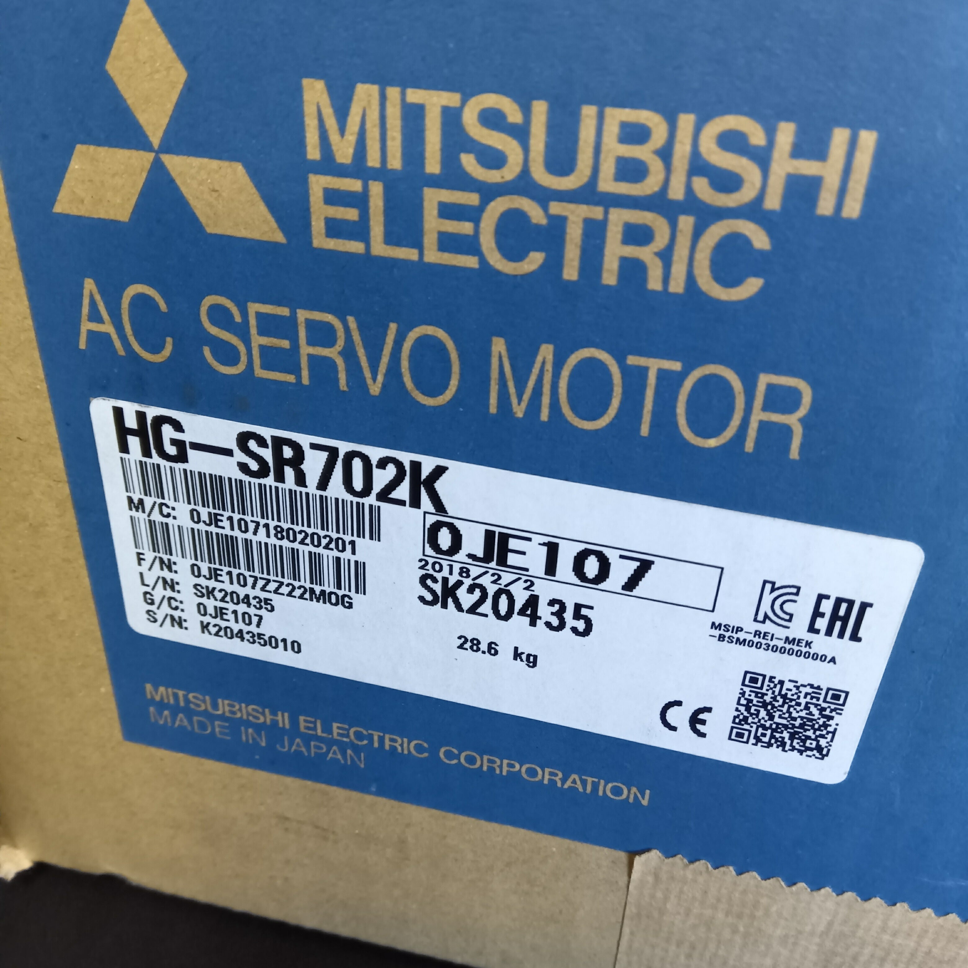 三菱電機 HG-SR702K HG-SR 2000r/minシリーズ(中慣性・中容量)サーボモータ 電磁ブレーキなし MITSUBISHI |  八雲機械工具