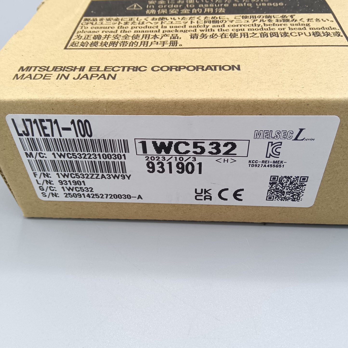 Mitsubishi Electric LJ71E71-100 Ethernet  Interface Unit