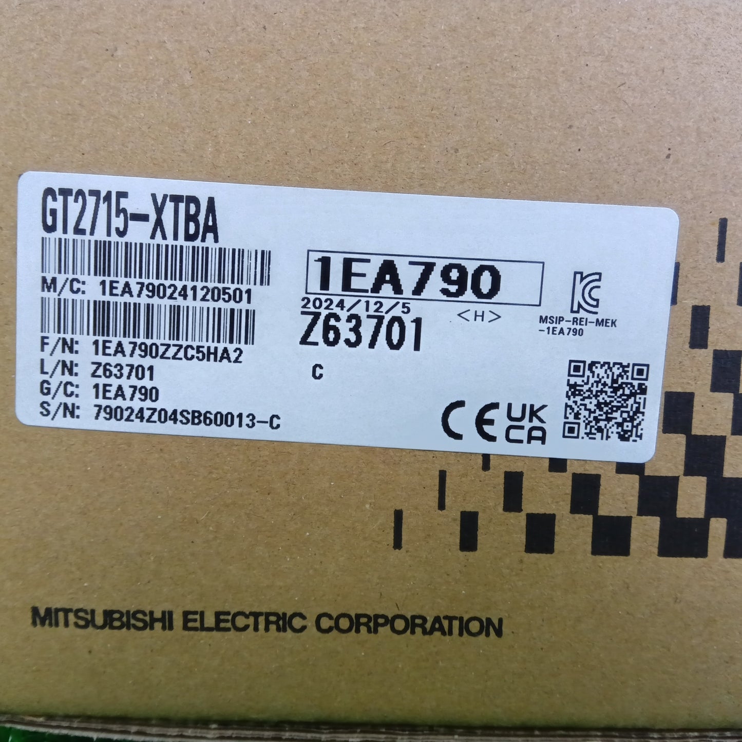 三菱電機 GT2715-XTBA グラフィックオペレーションターミナル