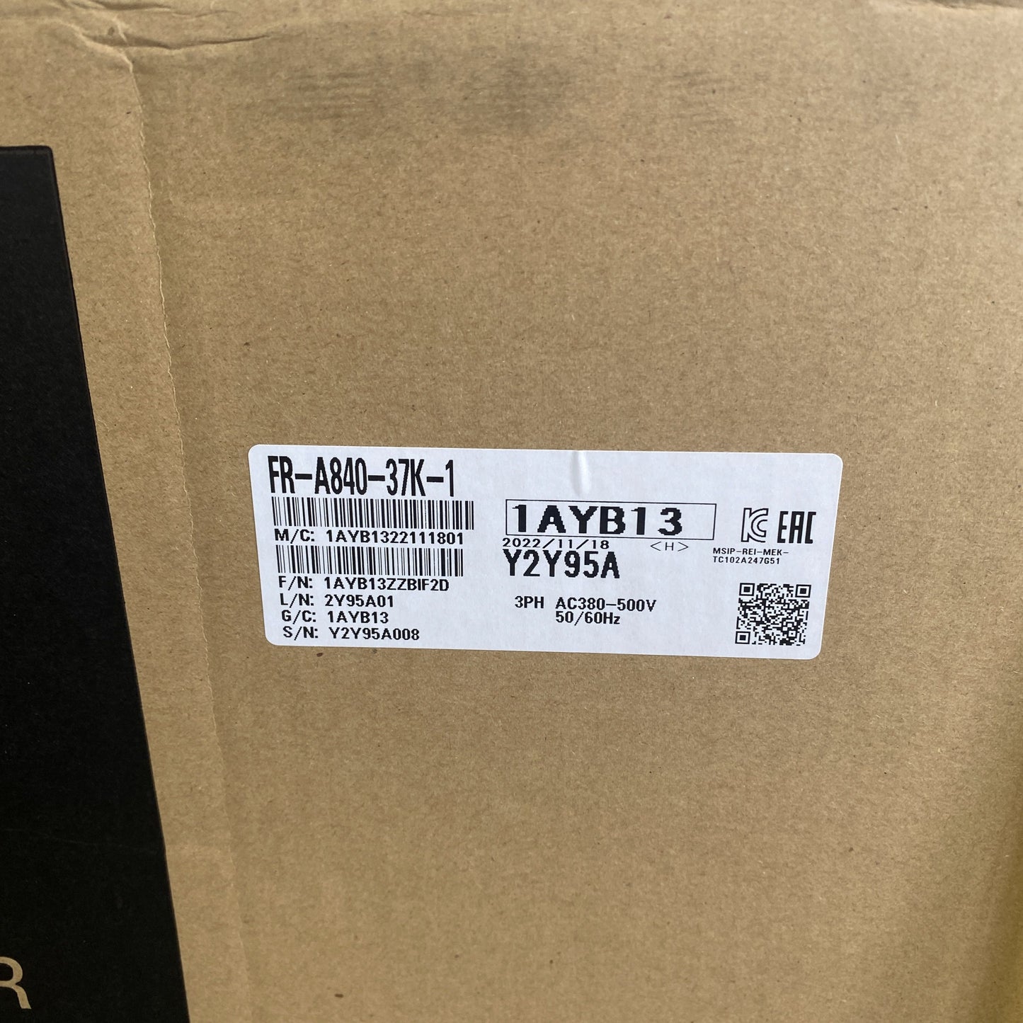 三菱電機 FR-A840-37K-1 ｲﾝﾊﾞｰﾀ