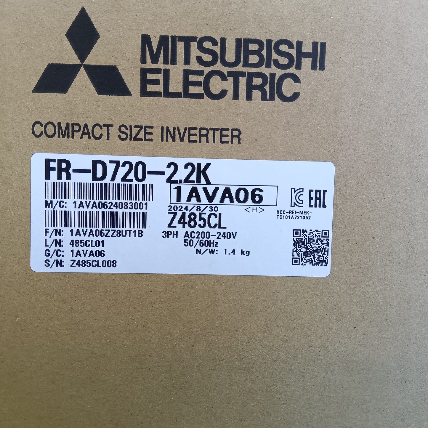 三菱電機 FR-D720-2.2K インバーター 保管品