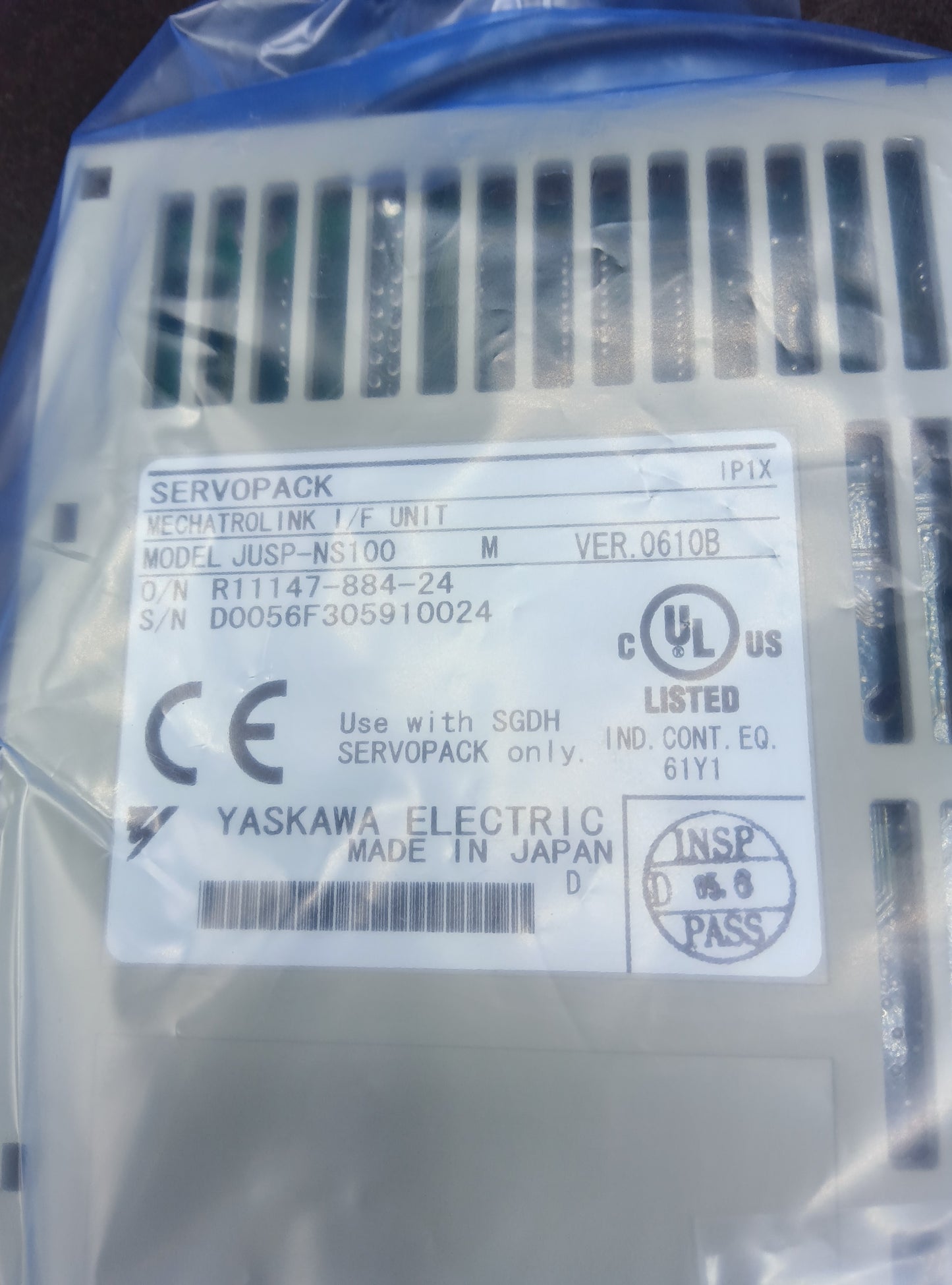 Yaskawa Electric JUSP-NS100 MECHATROLINK I/F Unit JUSP-NS100