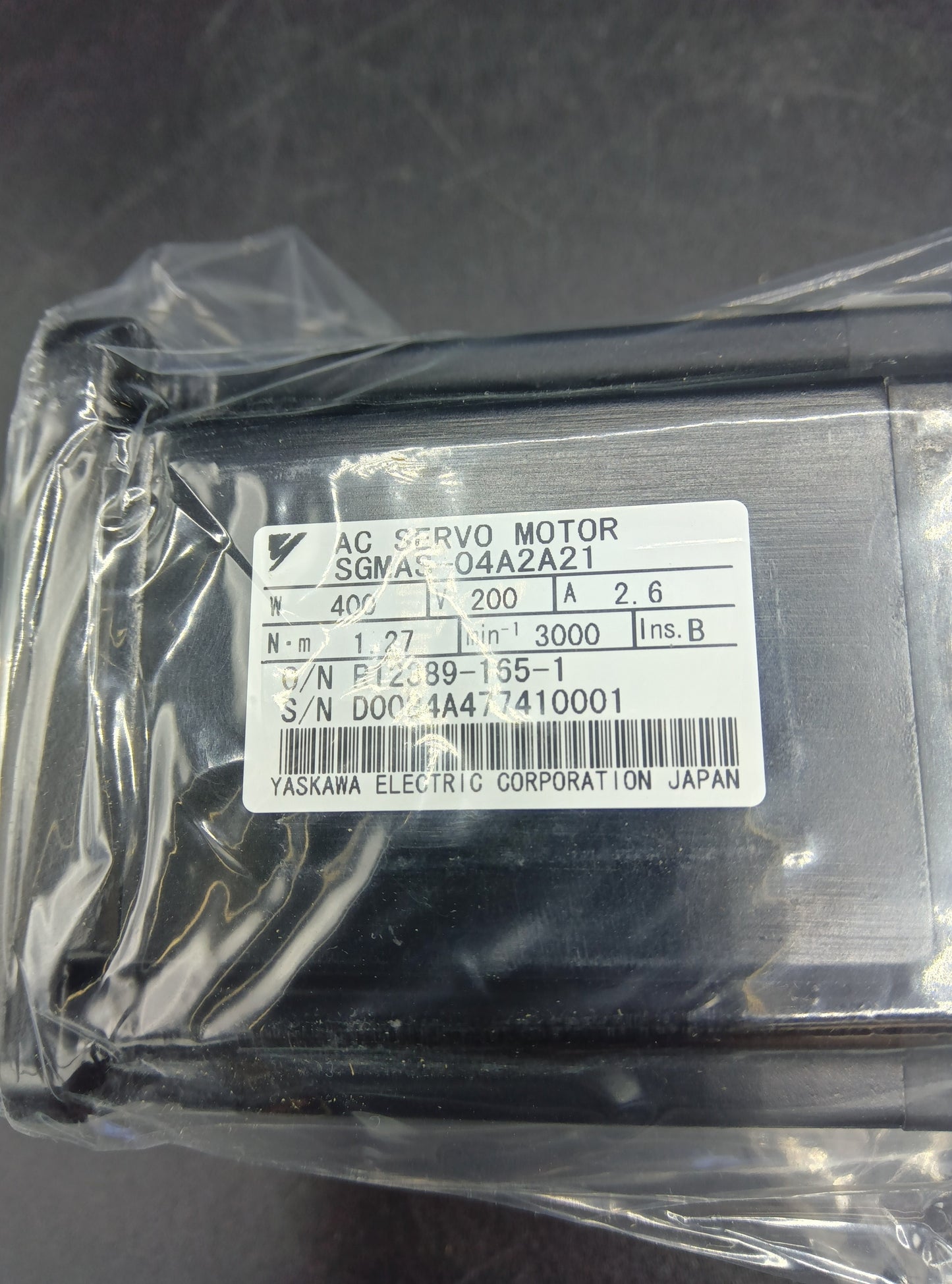 Yaskawa Electric SGMAS-04A2A21 Servo Motor/Pack