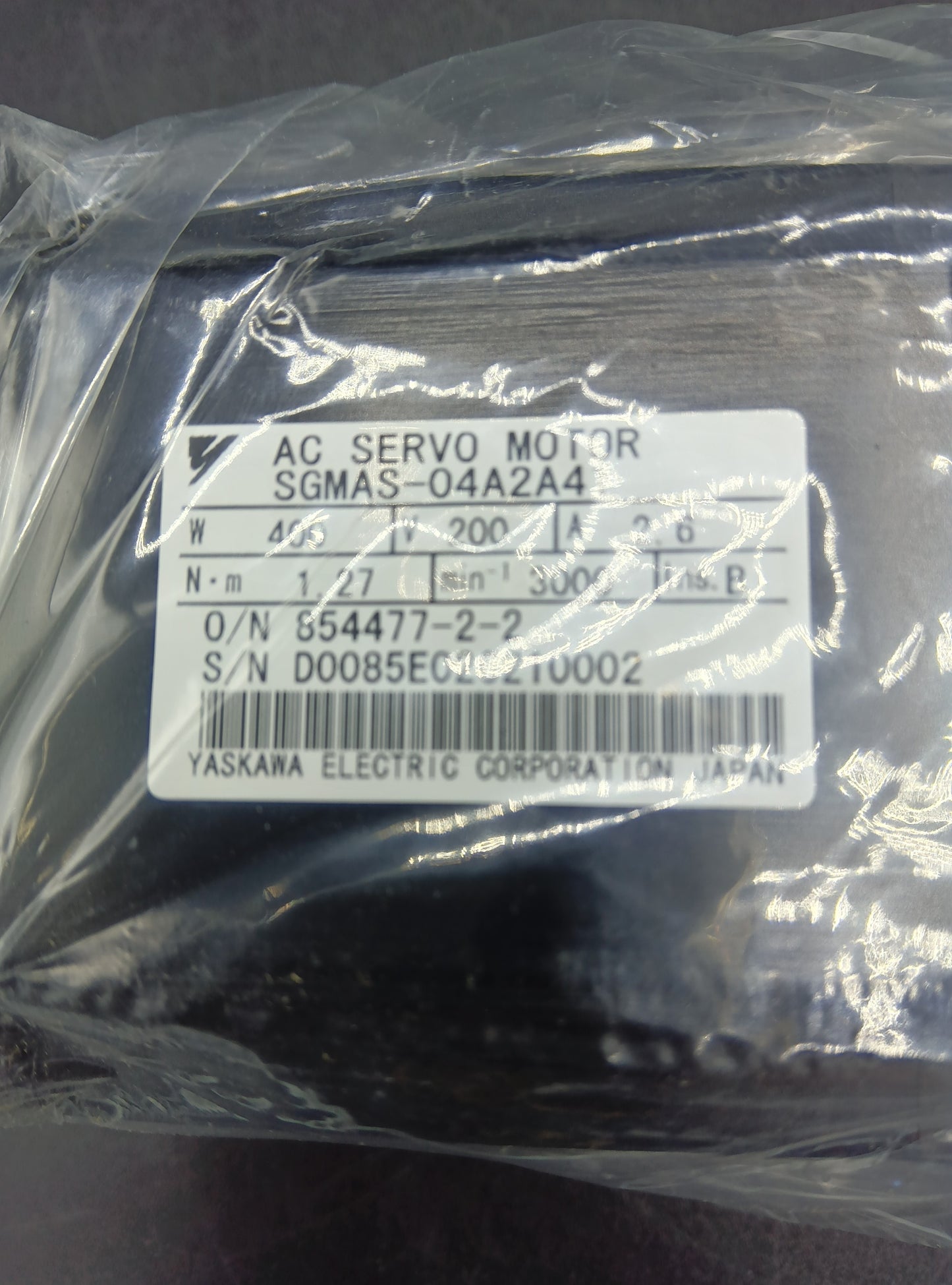 Yaskawa Electric SGMAS-04A2A41 Servo Motor/Pack