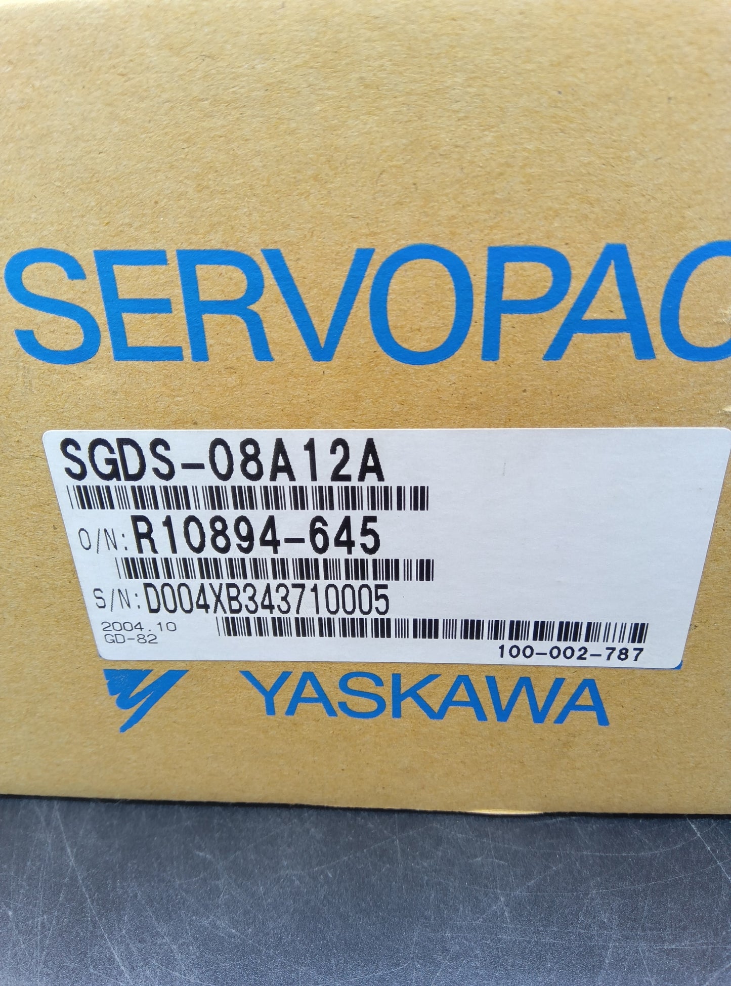 Yaskawa Electric SGDS-08A12A Servo Motor/Pack