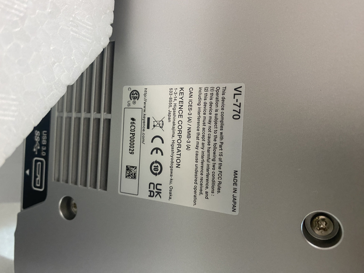 キーエンス VL-700, VL-750, VL-770, OP-88145 中古 3Dスキャナ型 三次元測定機