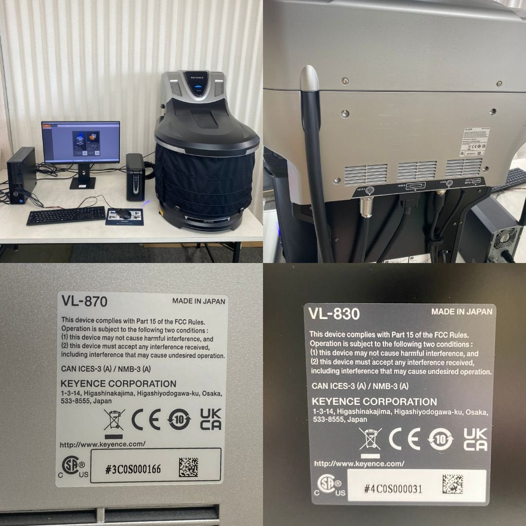 キーエンス VL-800 / VL-870 / VL-830 / VL-H3G 3Dスキャナ型 三次元測定機 中古 Keyence【法人様限定】 | 八雲機械工具