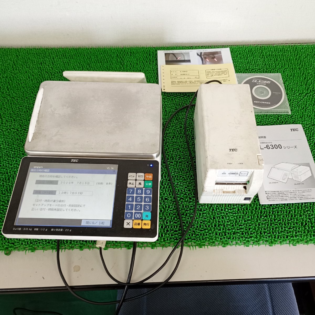 東芝テック SL-6300R 対面料金ばかり　SL-6300R プリンタ電源コード接触不良 ジャンク | 八雲機械工具