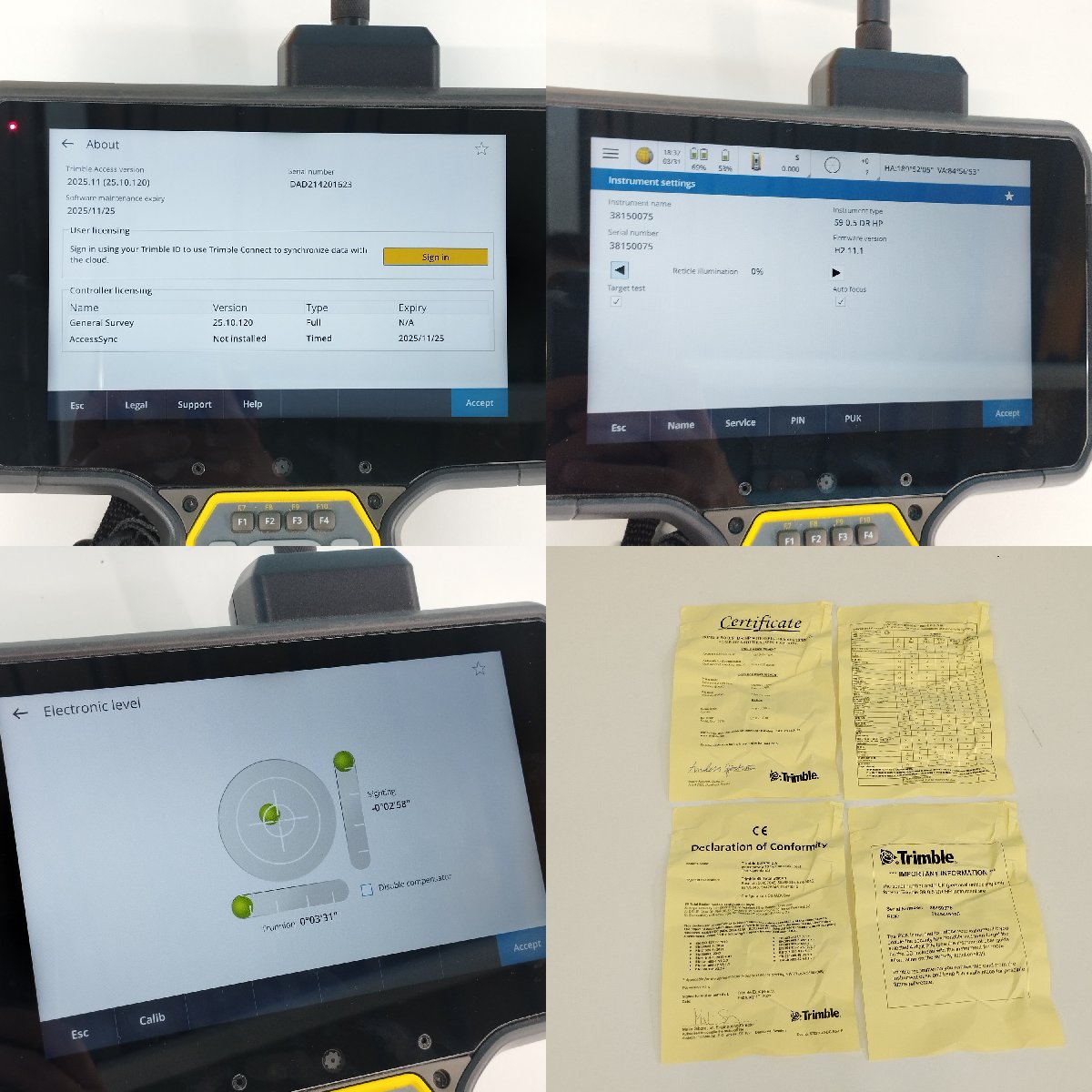 ニコン・トリンブル Nikon Trimble トータルステーション S9 中古 TSC7 / Traverse Kit / Power Kit 他 バッテリー劣化有 法人限定 | 八雲機械工具