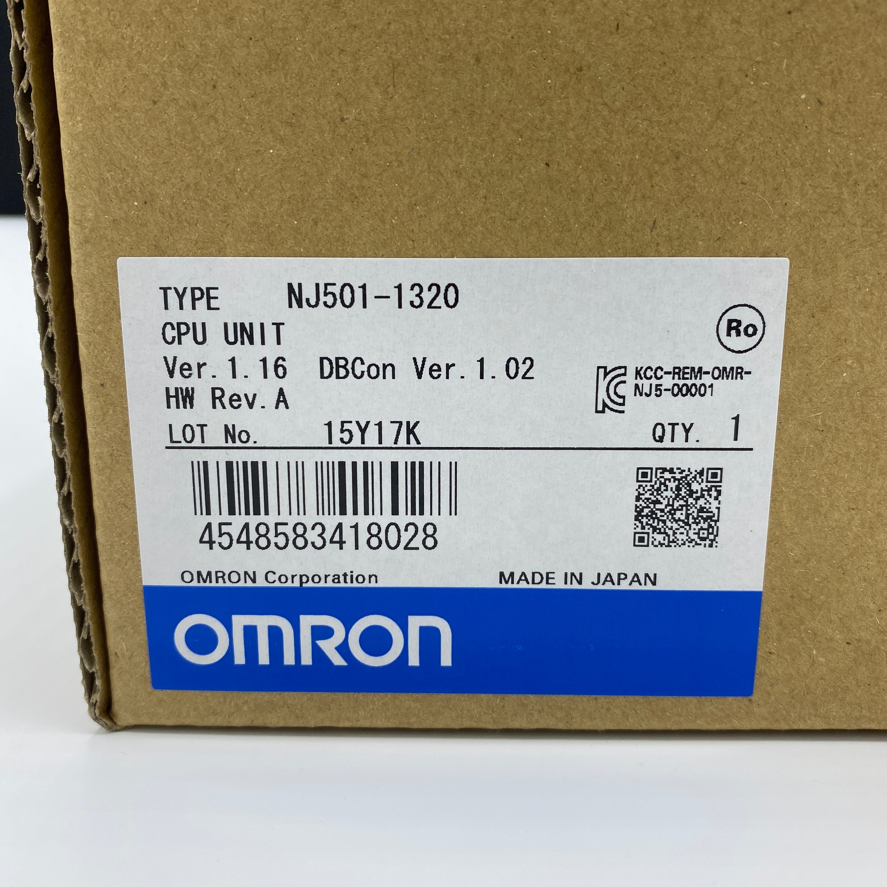 オムロン NJ501-1320 NJシリーズ CPUユニット | 八雲機械工具